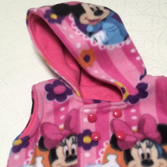 18m? (4/$20) Minnie Mouse Fleece Hooded Vest - Picture 4 of 16